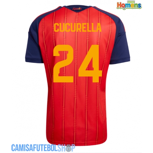 Camisa de time de futebol Espanha Marc Cucurella #24 Replicas 1º Equipamento Mundo 2026 Manga Curta